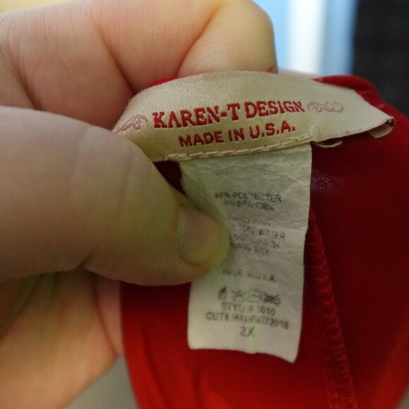 Red ITY Top with Mesh Sleeves - Picture 2 of 4